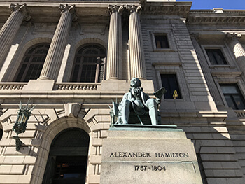 Front of Courthouse - Statue of Alexander Hamilton