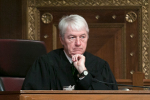 Photograph of Judge Sean C. Gallagher hearing case with Ohio Supreme Court