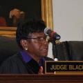 Judge Patricia A. Blackmon, one of the judges presiding over the criminal appeal heard at C-M during its orientation week for first-year law students, is pictured above.