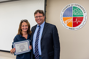 Mindi and Cuyahoga County Medical Examiner, Dr. Thomas Gilson