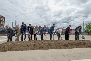 Dealer Tire Cuyahoga County leaders breaking ground at Dealer Tire in Cleveland, Ohio