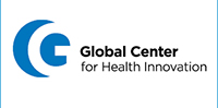 graphic of a blue letter G with the words Global Center for Health Innovation on the right