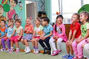 children in a pre kindergarten classroom