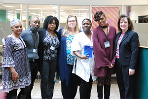 A group of social service workers who won awards at the 2018 Cuyahoga County Division of Children and Family Services appreciation event.