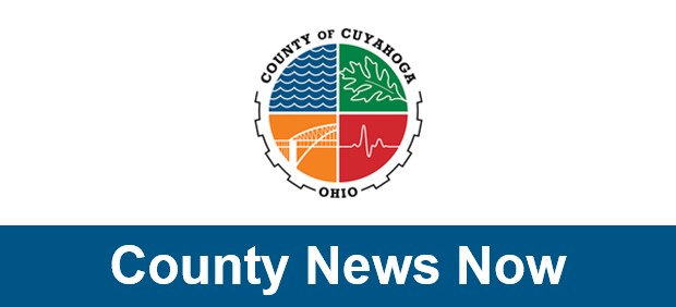 Cuyahoga County logo, with a headline that says County News Now