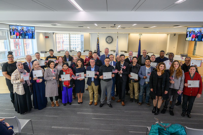 group of people at a Naturalization Ceremony