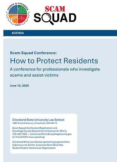 Scam Squad Conference Agenda