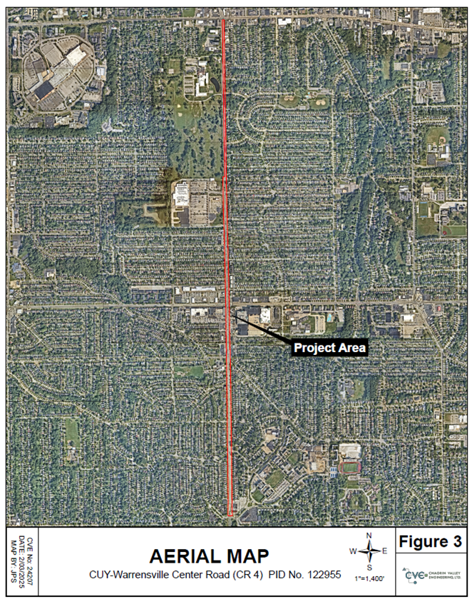 aerial map of Warrensville Center Road
