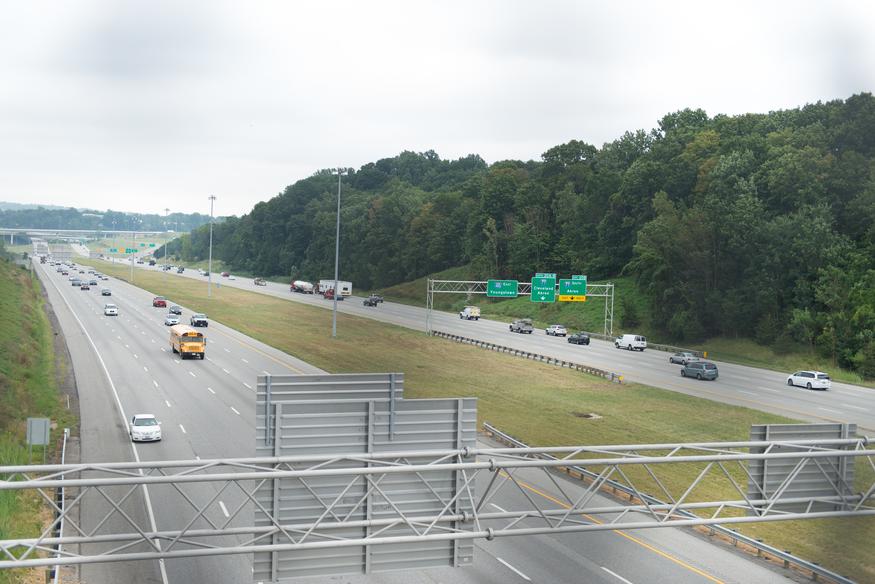 Cars commuting on the highway