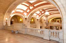 marble floors and arched ceiling