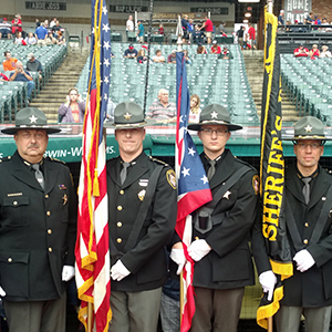 Sheriff Deputies with Flags