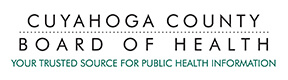 Cuyahoga County Board of Health in black lettering