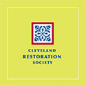 yellow square with Cleveland Restoration Society centered