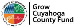 a circle split into four colored quadrants with Grow Cuyahoga County Fund to the right