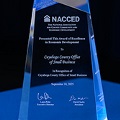 TheGlassAwardpresentedtotheCuyahogaCountyOfficeofSmallBusinessinrecognitionofreceivingthe2025ExcellenceinEconomicDevelopmentAwardfromtheNationalAssociationofCountyEconomicDevelopment