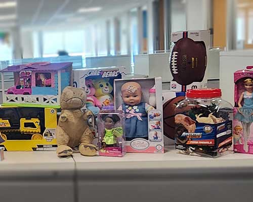 Hope 4 Holidays toys A variety of toys being donated to children for the holidays.