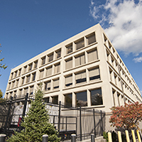 exterior of Medical Examiner building