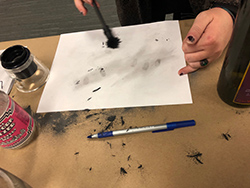 students taking forensics in the student shadow program