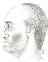 profile sketch of unidentified person
