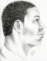 profile sketch of unidentified person