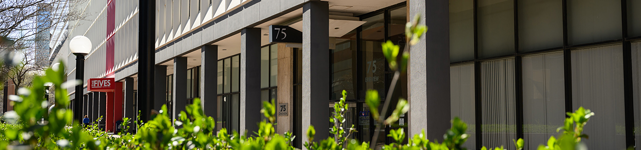 exterior entrance of the Family Justice Center building