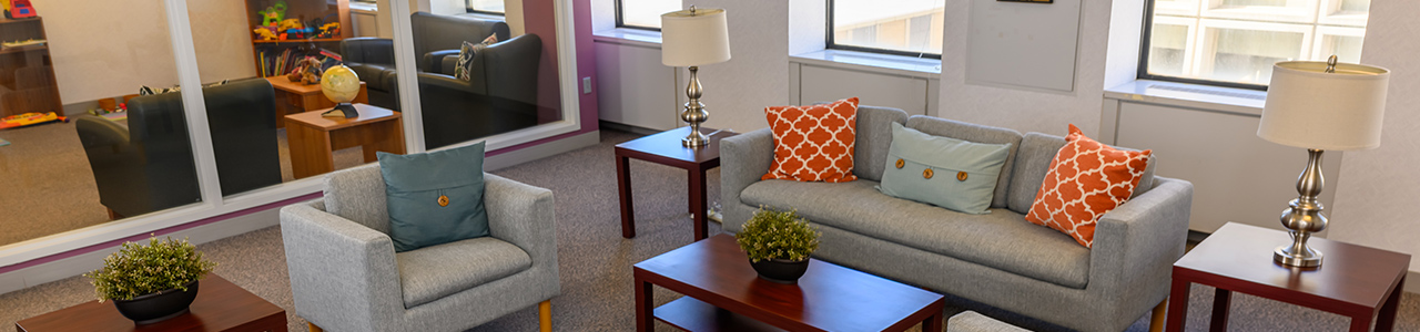interior sitting area of the Family Justice Center