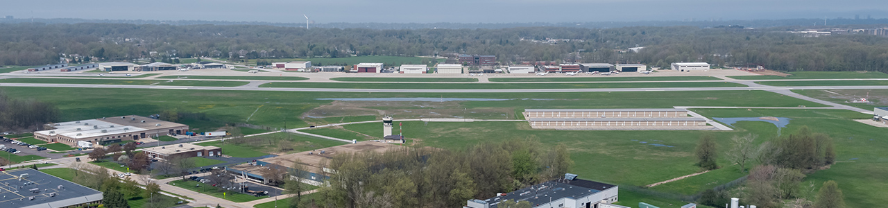 aerial view of the County airport
