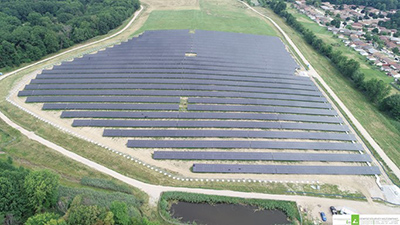 Solar field in the City of Brooklyn.