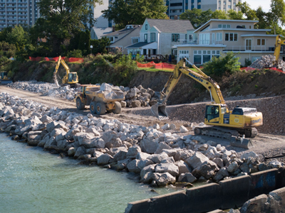 Euclid Beach construction.