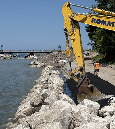 Euclid Beach Connector construction