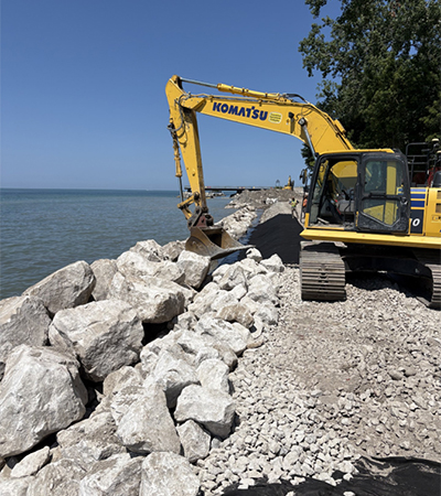 Euclid Beach Connector construction