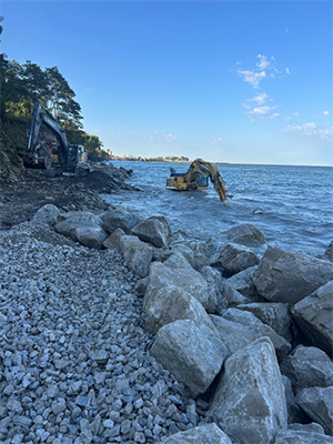 Euclid Beach Connector construction