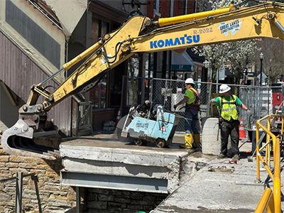 North Main Street Bridge construction