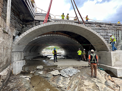 North Main Street Bridge construction