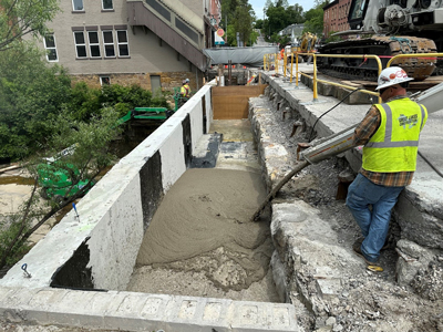 N Main St Bridge construction