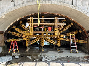 North Main Street Bridge construction