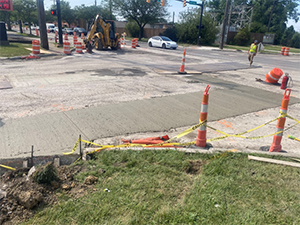 Rockside Road construction