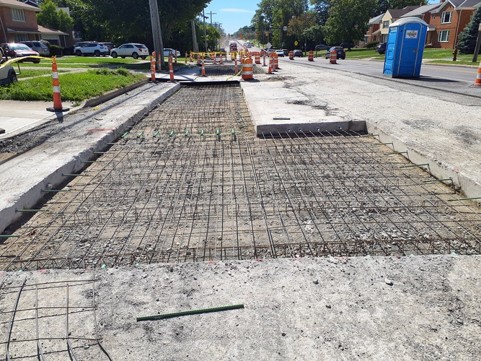 Construction being done on the road.