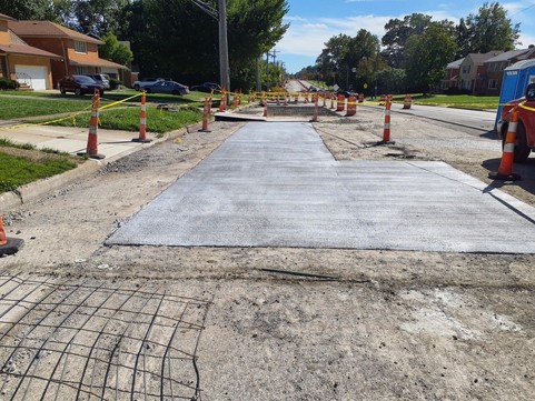 Construction being done on the road.