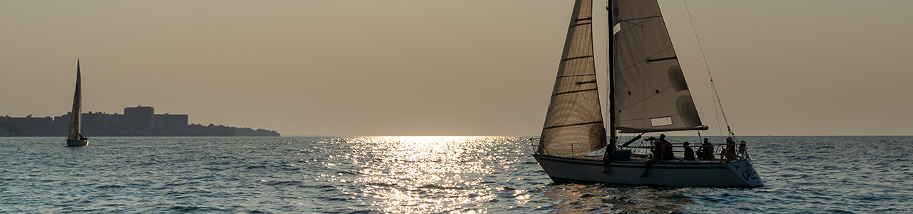 Sailboats on Lake Erie