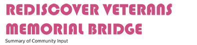 Cover of 2023 Rediscover Veterans Memorial Bridge Public Input